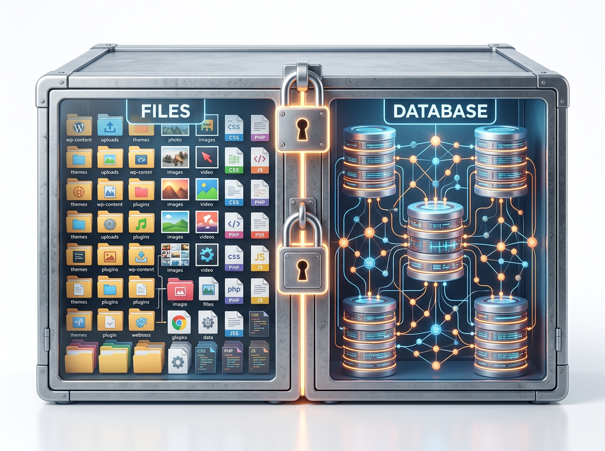 So what are you actually backing up: files, database, or both?