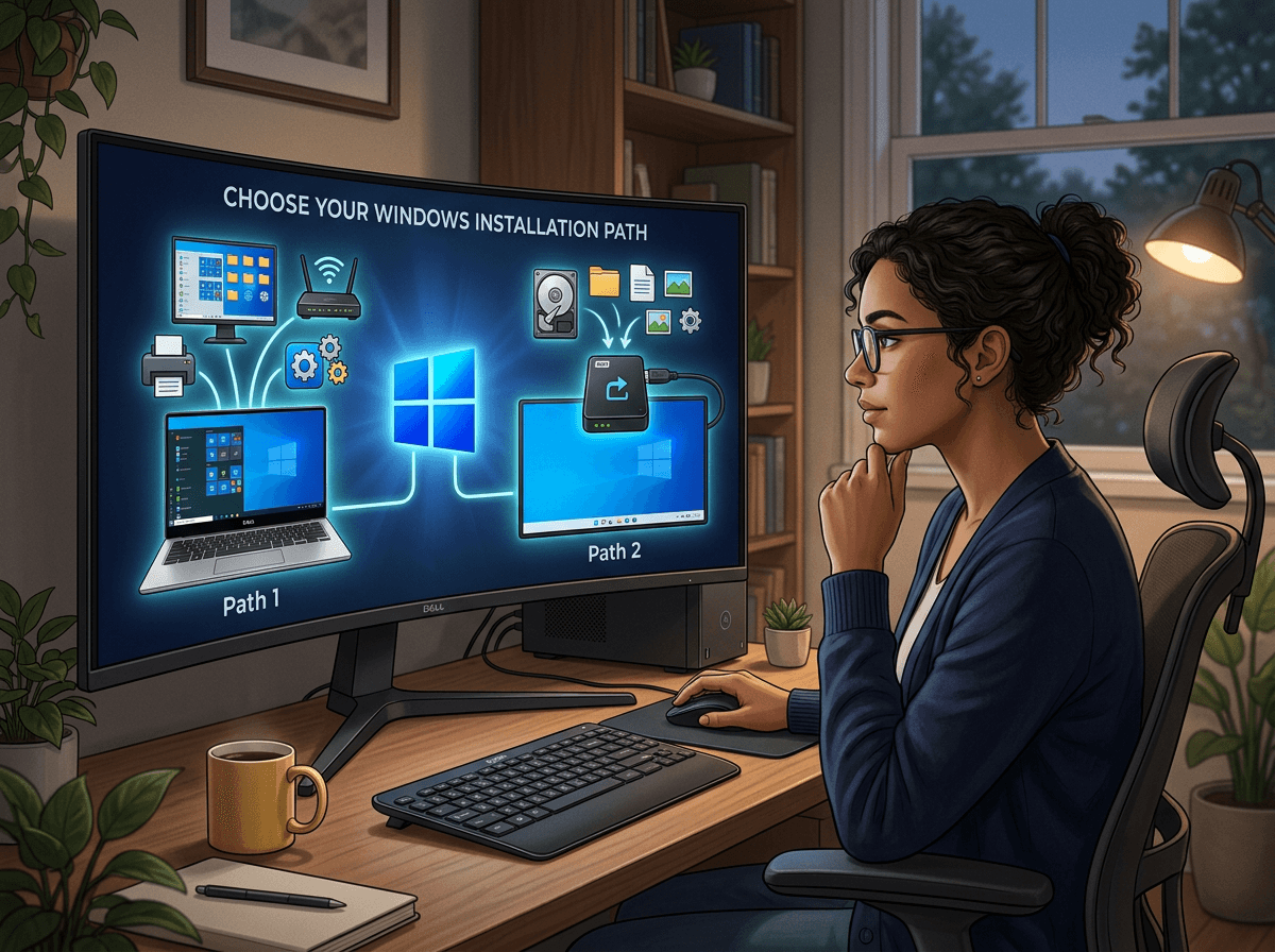 Choose your upgrade style: “keep my files” vs a clean install